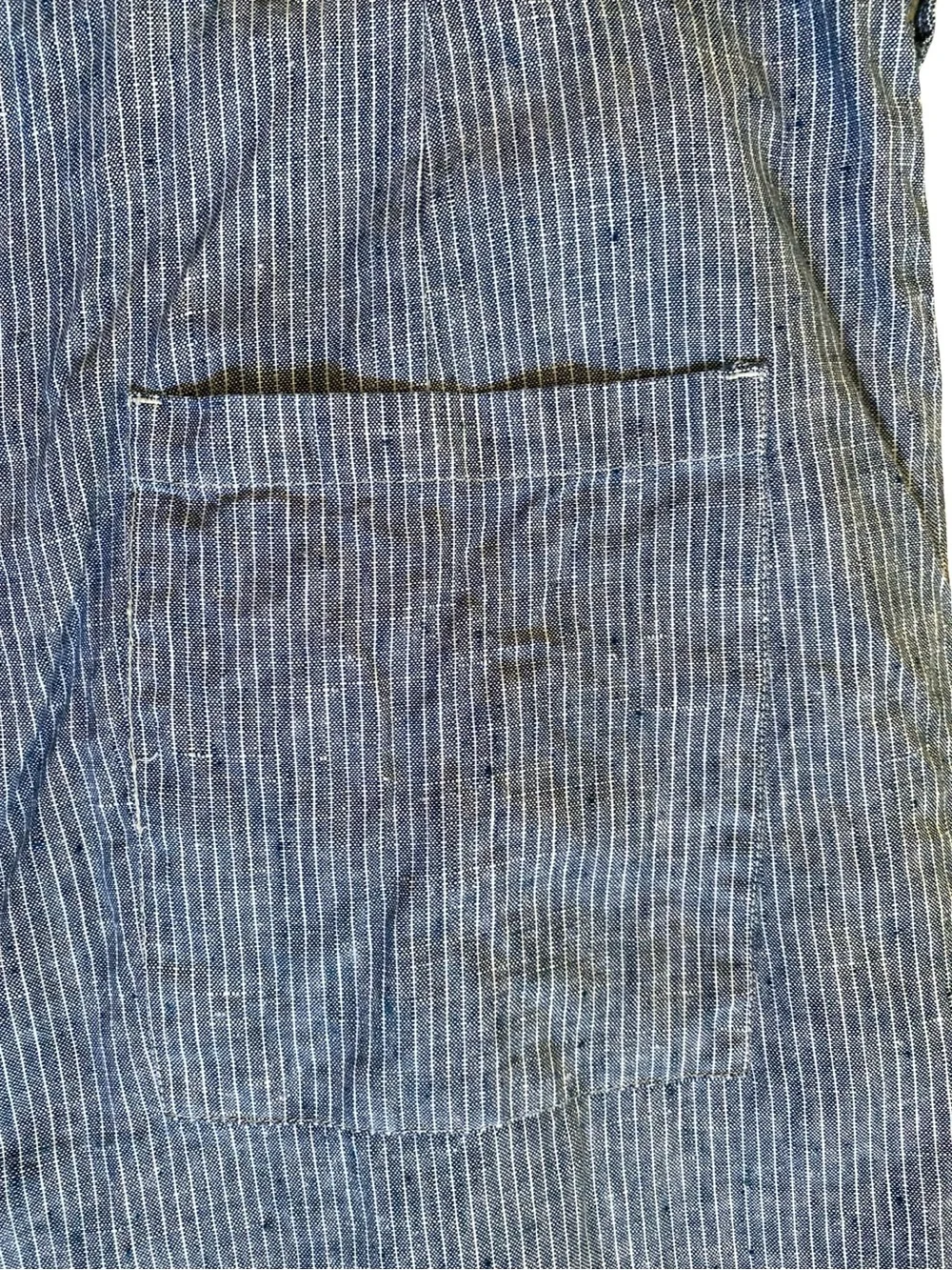 Everlane Linen Jumpsuit Blue and White Stripes with Button front - Size 6
